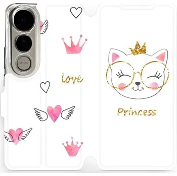 Pouzdro na mobilní telefon Flipové pouzdro Mobiwear - Vivo V50 Lite - MH03S Kočička princess (Knížkové flip pouzdro, obal, kryt na mobil Vivo V50 Lite - MH03S Kočička princess, materiál Umělá kůže + TPU - ochrana 360°, stojánek, silikonová vanička, magnetické zavírání)