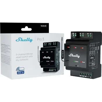 Shelly Wave Pro 3 LR - spínací modul 3x 16A (Z-Wave Long Range)