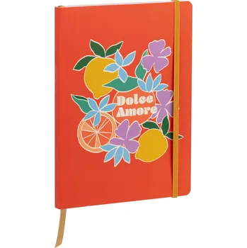 Zápisník Dolce Amore, A5, 64 listů, linkovaný s gumičkou – ovoce
