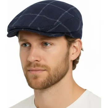 Čepice Fiebig - Headwear since 1903 Pánská letní bekovka - Fiebig since 1903 - modrá kostka Velikost: 60 cm