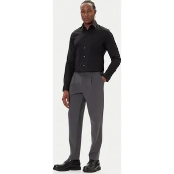 Pánská móda Calvin Klein Košile LV019EU053 Černá Slim Fit 40