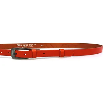Módní doplněk PENNY BELTS Kožený opasek 20-179-94 oranžový - 85 cm