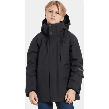Dětská lyžařská bunda Didriksons Gabbro black - ROSTOUCÍ velikost 160