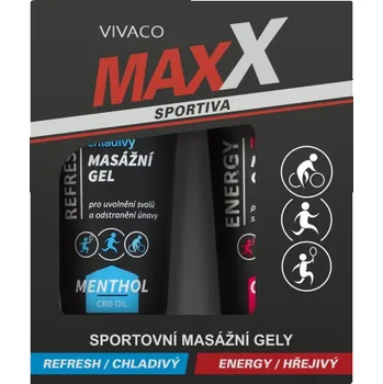 Kosmetická sada Dárková sada Maxx Sportiva masážní gel chladivý+hřejivý