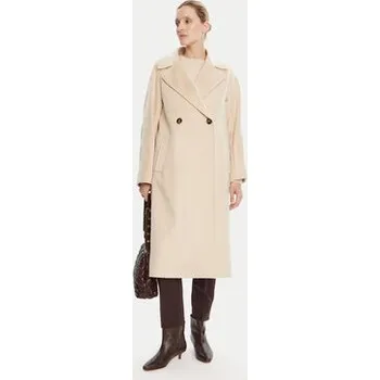 Dámský kabát Weekend Max Mara Vlněný kabát Resina 2525016031 Béžová Regular Fit 34