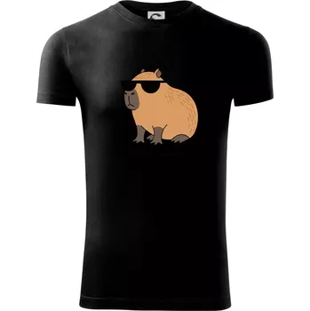 Pánské oblečení Hustá kapybara - Viper FIT - Pánské zůžené tričko - L ( Černá )