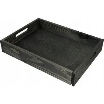 VELKÝ DŘEVĚNÝ OBDÉLNÍKOVÝ PODNOS ZE DŘEVA 28 x 38 CM