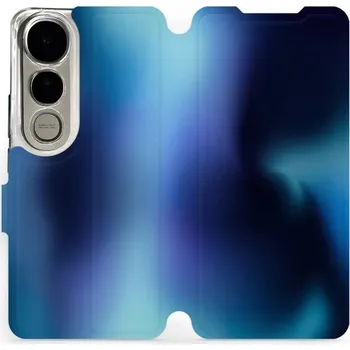 Flipové pouzdro Mobiwear - Vivo V50 Lite - VP68S Modrý odstín (Knížkové flip pouzdro, obal, kryt na mobil Vivo V50 Lite - VP68S Modrý odstín, materiál Umělá kůže + TPU - ochrana 360°, stojánek, silikonová vanička, magnetické zavírání)
