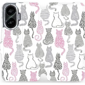 Pouzdro na mobilní telefon Flipové pouzdro Mobiwear - Xiaomi Poco F7 - MX01S Kočičí zádíčka (Knížkové flip pouzdro, obal, kryt na mobil Xiaomi Poco F7 - MX01S Kočičí zádíčka, materiál Umělá kůže + TPU - ochrana 360°, stojánek, silikonová vanička, magnetické zavírání)