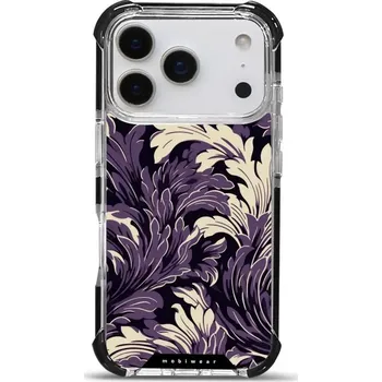 Pouzdro na mobilní telefon Odolný obal Mobiwear MagSafe Elite Bumper - Apple iPhone 17 Pro - DA46D Fialové rostliny (Odolný kryt, pouzdro, obal Mobiwear Elite Bumper na mobil Apple iPhone 17 Pro - DA46D Fialové rostliny, materiál Plast + TPU silikon + kov - zesílená ochrana telefon