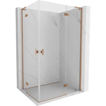 Mexen Mist-H L Duo sprchový kout otočný pravý 70 x 115 cm, transparentní, kartáčovaná měď - 8A5L-070L-115P-65-00 Sprchové kouty