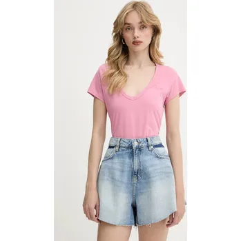 Bavlněné tričko BOSS Orange 50540432 růžová 30X, vel. XS