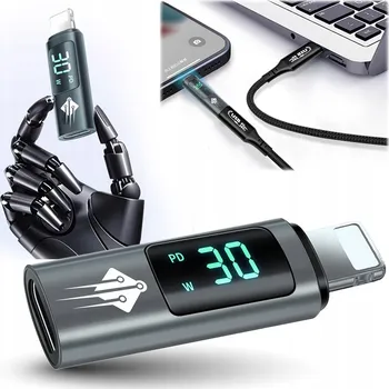 Datový kabel Adaptér redukce z USB C USB-C na Lightning Power Delivery PD 30W