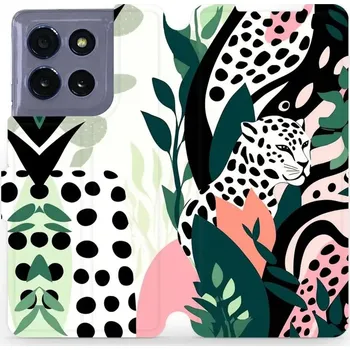 Pouzdro na mobilní telefon Flipové pouzdro Mobiwear - Motorola Moto G86 5G - VP53S Levhart (Knížkové flip pouzdro, obal, kryt na mobil Motorola Moto G86 5G - VP53S Levhart, materiál Umělá kůže + TPU - ochrana 360°, stojánek, silikonová vanička, magnetické zavírání)