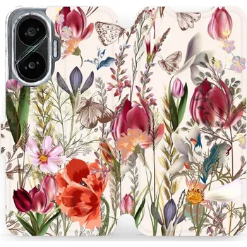 Pouzdro na mobilní telefon Flipové pouzdro Mobiwear - Xiaomi Poco F7 - MP01S Rozkvetlá louka (Knížkové flip pouzdro, obal, kryt na mobil Xiaomi Poco F7 - MP01S Rozkvetlá louka, materiál Umělá kůže + TPU - ochrana 360°, stojánek, silikonová vanička, magnetické zavírání)