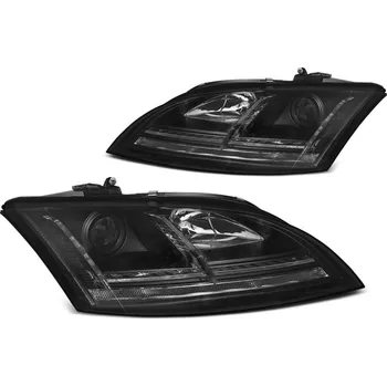 Přední světlomet Přední světla, Audi TT, 8J, 2006-2010, LED DRL, Black, SEQ (LPAUE3)