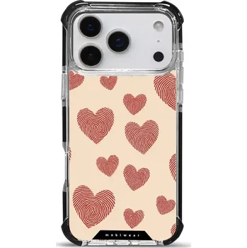 Pouzdro na mobilní telefon Odolný obal Mobiwear MagSafe Elite Bumper - Apple iPhone 17 Pro Max - DP93D Otisk srdce (Odolný kryt, pouzdro, obal Mobiwear Elite Bumper na mobil Apple iPhone 17 Pro Max - DP93D Otisk srdce, materiál Plast + TPU silikon + kov - zesílená ochrana telefonu,