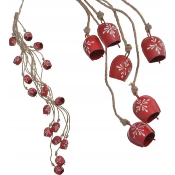 Vánoční dekorace Vánoční ozdoba zvonek 95 cm 1 ks