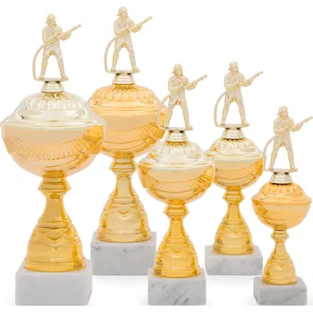 Pohár EDICE HASIČI, výška 30 cm, zlatý