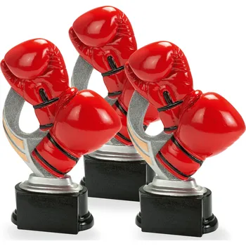 Trofej se symbolem boxu, výška 15,5 cm, vícebarevná