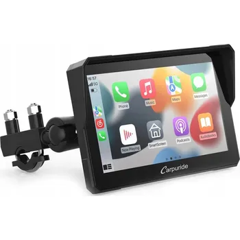 Autorádio Motocyklový displej Carpuride W702 s Carplay/Android Auto a duálním Bluetooth