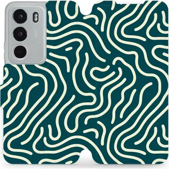 Pouzdro na mobilní telefon Flipové pouzdro Mobiwear - Realme C71 - VA61S Béžové linky (Knížkové flip pouzdro, obal, kryt na mobil Realme C71 - VA61S Béžové linky, materiál Umělá kůže + TPU - ochrana 360°, stojánek, silikonová vanička, magnetické zavírání)