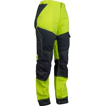 Pánské kalhoty VÝSTRAŽNÉ PRACOVNÍ KALHOTY DO PASU URG-709 RIP-STOP vel. 52 žluto-černé
