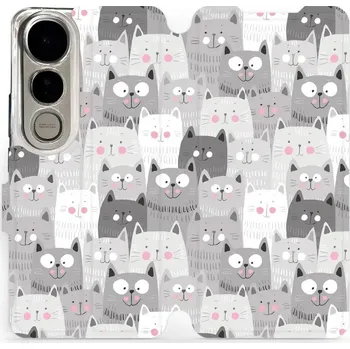 Pouzdro na mobilní telefon Flipové pouzdro Mobiwear - Vivo V50 Lite - M099P Kočičky (Knížkové flip pouzdro, obal, kryt na mobil Vivo V50 Lite - M099P Kočičky, materiál Umělá kůže + TPU - ochrana 360°, stojánek, silikonová vanička, magnetické zavírání)