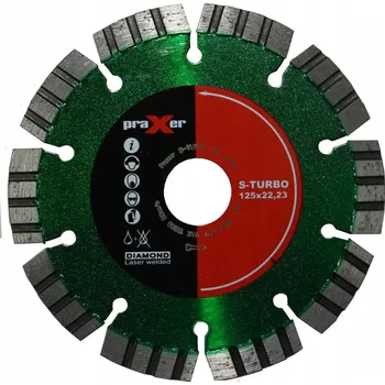 Řezný kotouč Diamantový kotouč Praxer S-Turbo 22,2 x 125 mm