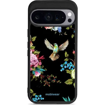 Telefonní příslušenství Lesklý kryt Mobiwear Glossy - Google Pixel 9 - G041G - Ptáček a květy (Prémiové lesklé pouzdro, obal, kryt Mobiwear Glossy na mobil Google Pixel 9 - G041G - Ptáček a květy, materiál Plast + TPU silikon - krytí po všech stranách, neošoupatelný potisk, tenk