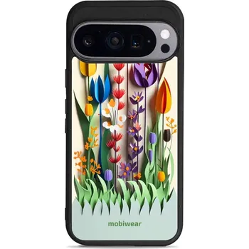 Pouzdro na mobilní telefon Lesklý kryt Mobiwear Glossy - Google Pixel 9 - G015G Barevné květinky (Prémiové lesklé pouzdro, obal, kryt Mobiwear Glossy na mobil Google Pixel 9 - G015G Barevné květinky, materiál Plast + TPU silikon - krytí po všech stranách, neošoupatelný potisk, tenk
