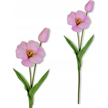 umělá květina Fialová TULIPÁN VĚTVIČKA 53 cm, umělé Umělé květy tulipánů z pěny, JAKO ŽIVÉ