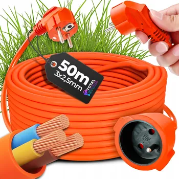 Napájecí kabel Prodlužovací Kabel totalstore pro zahradu 50 m, 1 ks oranžový