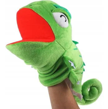 plyšák Kameleon Plyšová pacička Hračka na narozeniny pro děti 30 cm Zelená