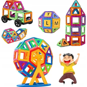 ostatní stavebnice VELKÉ MAGNETICKÉ STAVEBNICE 3D STAVEBNICE sada 120 dílků