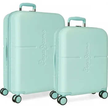 JOUMMA BAGS PEPE JEANS Highlight Turquesa, Sada luxusních ABS cestovních kufrů 70cm/55cm, 7689525