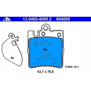 Brzdová destička ATE 13.0460-4065.2 Sada brzdových destiček, kotoučové brzdy
