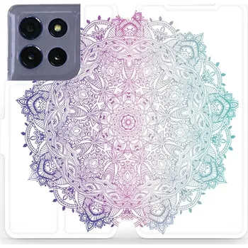 Pouzdro na mobilní telefon Flipové pouzdro Mobiwear - Motorola Moto G86 5G - M008S Mandala (Knížkové flip pouzdro, obal, kryt na mobil Motorola Moto G86 5G - M008S Mandala, materiál Umělá kůže + TPU - ochrana 360°, stojánek, silikonová vanička, magnetické zavírání)