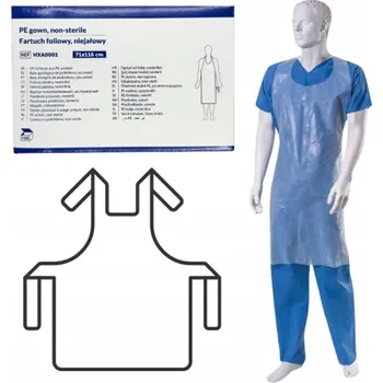 Kuchyňská zástěra Fóliová zástěra, nesterilní, 71 cm x 116 cm