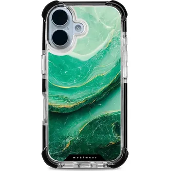 Pouzdro na mobilní telefon Odolný obal Mobiwear MagSafe Elite Bumper - Apple iPhone 17 - D017D Zelený mramor (Odolný kryt, pouzdro, obal Mobiwear Elite Bumper na mobil Apple iPhone 17 - D017D Zelený mramor, materiál Plast + TPU silikon + kov - zesílená ochrana telefonu, podpora)