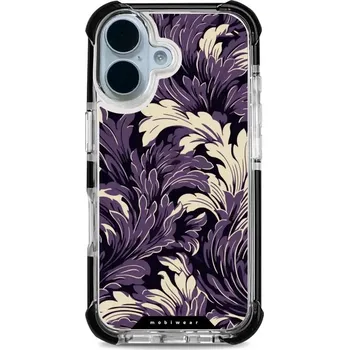 Pouzdro na mobilní telefon Odolný obal Mobiwear MagSafe Elite Bumper - Apple iPhone 17 - DA46D Fialové rostliny (Odolný kryt, pouzdro, obal Mobiwear Elite Bumper na mobil Apple iPhone 17 - DA46D Fialové rostliny, materiál Plast + TPU silikon + kov - zesílená ochrana telefonu, podpo