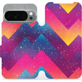 Pouzdro na mobilní telefon Flipové pouzdro Mobiwear - Google Pixel 10 Pro - V110S Barevné klikyháky (Knížkové flip pouzdro, obal, kryt na mobil Google Pixel 10 Pro - V110S Barevné klikyháky, materiál Umělá kůže + TPU - ochrana 360°, stojánek, silikonová vanička, magnetické zavírání