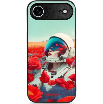 Pouzdro na mobilní telefon Lesklý kryt Mobiwear Glossy - Apple iPhone Air - G001G Astronautka v květech (Prémiové lesklé pouzdro, obal, kryt Mobiwear Glossy na mobil Apple iPhone Air - G001G Astronautka v květech, materiál Plast + TPU silikon - krytí po všech stranách, neošoupateln