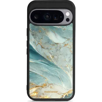 Pouzdro na mobilní telefon Lesklý kryt Mobiwear Glossy - Google Pixel 9 Pro - G022G Zelenkavý a zlatavý mramor (Prémiové lesklé pouzdro, obal, kryt Mobiwear Glossy na mobil Google Pixel 9 Pro - G022G Zelenkavý a zlatavý mramor, materiál Plast + TPU silikon - krytí po všech stranách