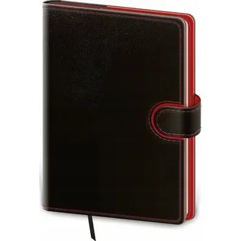 Diář Helma - Flip - týdenní diář 2026, černo/červený, A5, 14,5 × 20,5 cm