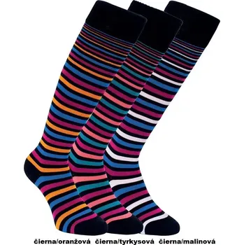 Dámské ponožky Dámské bambusové podkolenky Stela - 35-38 / černá/malinová