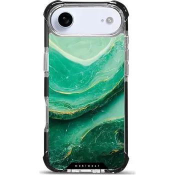 Pouzdro na mobilní telefon Odolný obal Mobiwear MagSafe Elite Bumper - Apple iPhone Air - D017D Zelený mramor (Odolný kryt, pouzdro, obal Mobiwear Elite Bumper na mobil Apple iPhone Air - D017D Zelený mramor, materiál Plast + TPU silikon + kov - zesílená ochrana telefonu, podpora)