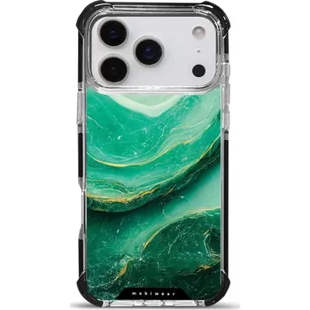 Pouzdro na mobilní telefon Odolný obal Mobiwear MagSafe Elite Bumper - Apple iPhone 17 Pro Max - D017D Zelený mramor (Odolný kryt, pouzdro, obal Mobiwear Elite Bumper na mobil Apple iPhone 17 Pro Max - D017D Zelený mramor, materiál Plast + TPU silikon + kov - zesílená ochrana)