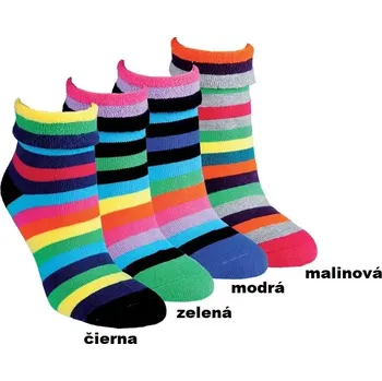 Dámské ponožky Dámské froté ponožky Proužky - 39-42 / modrá