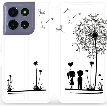 Pouzdro na mobilní telefon Flipové pouzdro Mobiwear - Motorola Moto G86 5G - MH16P Dvojice s pampeliškou (Knížkové flip pouzdro, obal, kryt na mobil Motorola Moto G86 5G - MH16P Dvojice s pampeliškou, materiál Umělá kůže + TPU - ochrana 360°, stojánek, silikonová vanička, magnetick